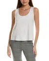 St John Scoop Neck Silk-blend Shell In White
