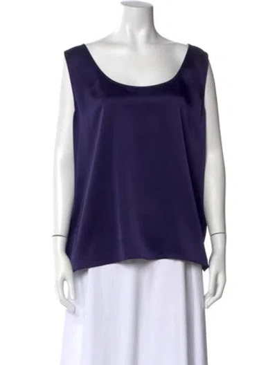 Pre-owned St John Scoop Neck Sleeveless Blouse W/ Tags In Multi