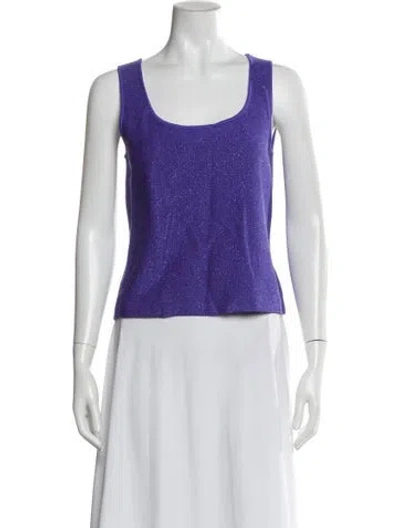Pre-owned St John Scoop Neck Sleeveless Top