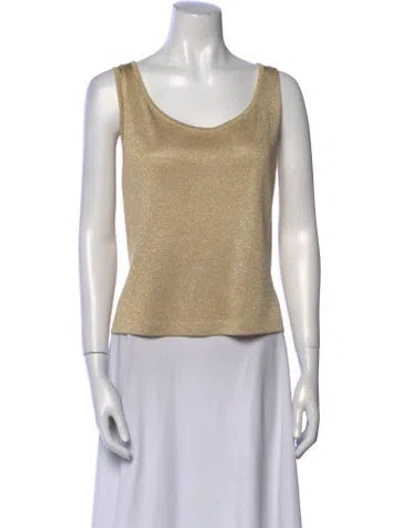 Pre-owned St John Scoop Neck Sleeveless Top