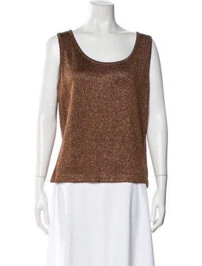Pre-owned St John Scoop Neck Sleeveless Top