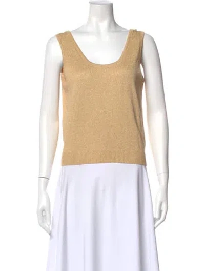 Pre-owned St John Scoop Neck Sleeveless Top