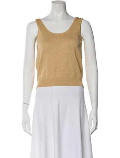 Pre-owned St John Scoop Neck Sleeveless Top
