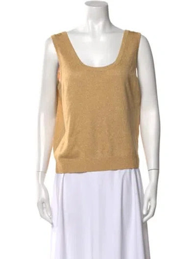 Pre-owned St John Scoop Neck Sleeveless Top