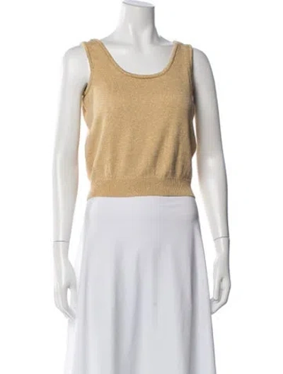 Pre-owned St John Scoop Neck Sleeveless Top