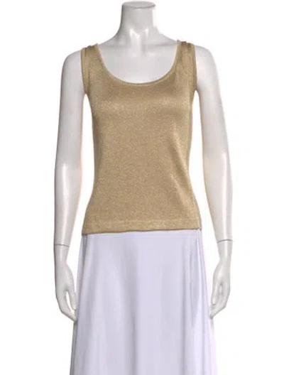 Pre-owned St John Scoop Neck Sleeveless Top