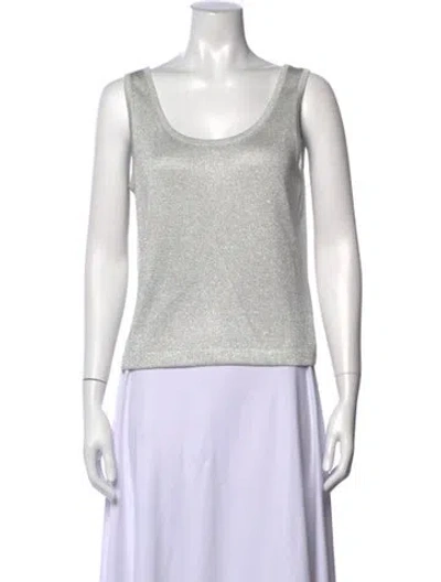 Pre-owned St John Scoop Neck Sleeveless Top