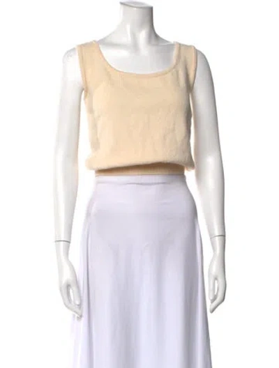 Pre-owned St John Scoop Neck Sleeveless Top In Blue