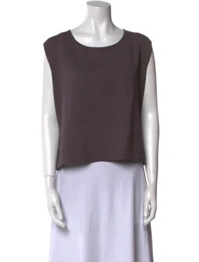 Pre-owned St John Scoop Neck Sleeveless Top In Purple