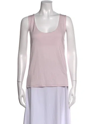 Pre-owned St John Scoop Neck Sleeveless Top W/ Tags In Pink