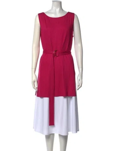 Pre-owned St John Scoop Neck Sleeveless Tunic W/ Tags In Pink