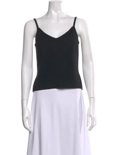 Pre-owned St John Scoop Neck Sweater In Black