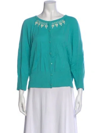 Pre-owned St John Scoop Neck Sweater In Multi