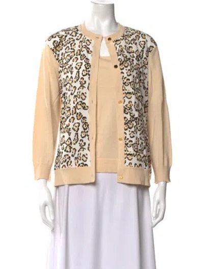 Pre-owned St John Scoop Neck Sweater In Neutral