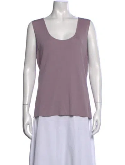 Pre-owned St John Scoop Neck Sweater In Purple
