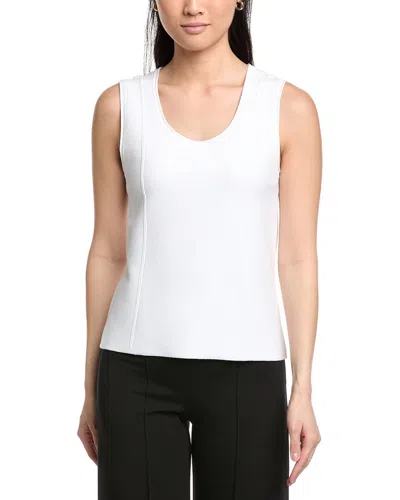 St John St. John Scoop Neck Tank In White