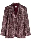 St John Sequin Blazer In Pink