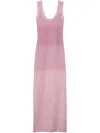 St John Sleeveless Degrade Sequined Knit Gown In Pink