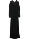 St John Sequin-embellished Maxi Dress In Black