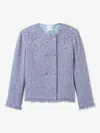 St John St. John Collection Sinclair Monroe Tweed Jacket In Purple