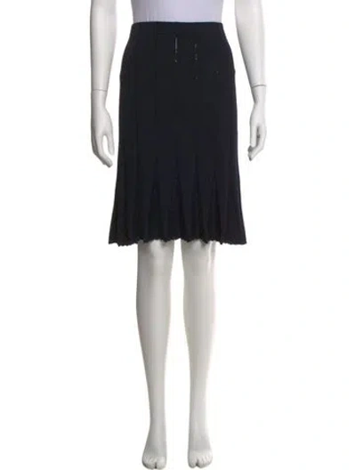 Pre-owned St John Sequin Embellishments Knee-length Skirt In Black
