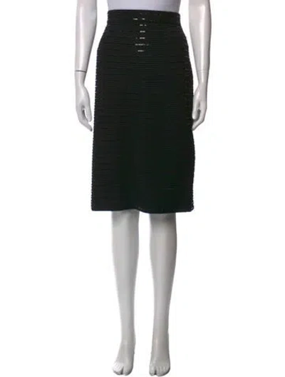 Pre-owned St John Sequin Embellishments Knee-length Skirt In Black