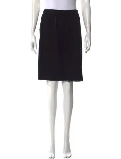 Pre-owned St John Sequin Embellishments Knee-length Skirt In Black