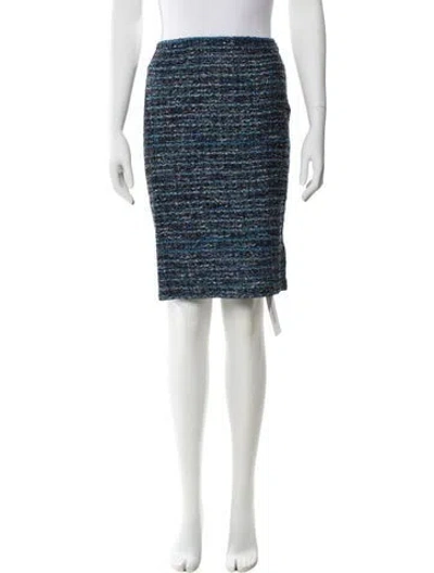 Pre-owned St John Sequin Embellishments Knee-length Skirt W/ Tags In Black