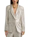 St John Sequin Knit Jacket In Champagne