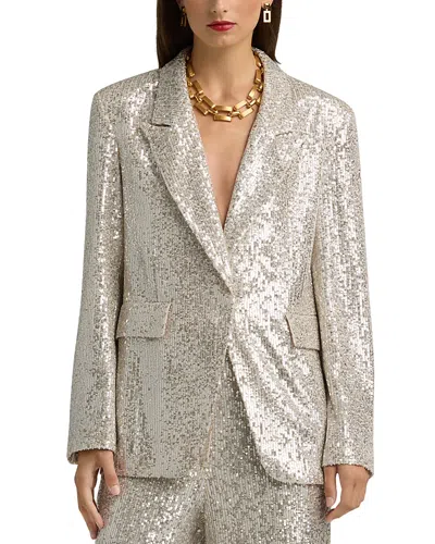 St John Sequin Knit Jacket In Chpg