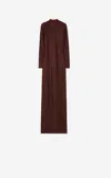St John Sequined Sheer Fishnet Knit Column Gown In Sqmt