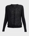 St John Sequin Knit Cardigan In Black