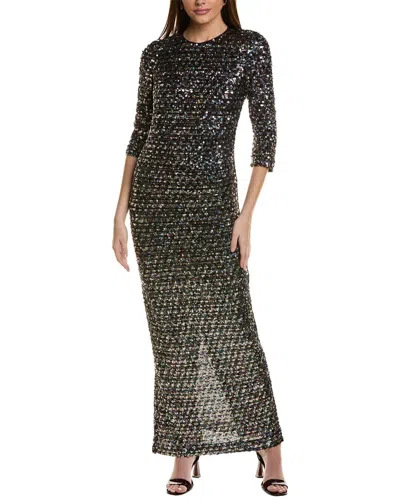 St John St. John Sequin Gown In Black