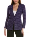 St John St. John Sequin Jacket In Blue