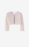 St John Metallic Strap Sequin Dress In Pllg