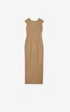 St John Sequin Knit Cap Sleeve Gown In Tau0