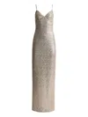 St John St. John Luxe Sequin Gown In Gold