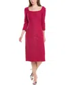 St John St. John Sequin Tweed Midi Dress In Pink