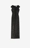 St John Sequin Twist V-neck Gown In Bgdm