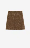 St John Sequin Velvet Skirt In Cfal