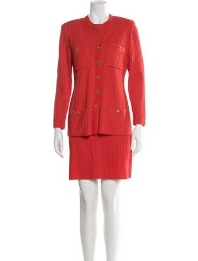 Pre-owned St John Set In Orange