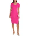St John St. John Engineered Sheath Dress In Pink