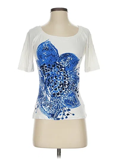 Pre-owned St John Short Sleeve T-shirt In Blue