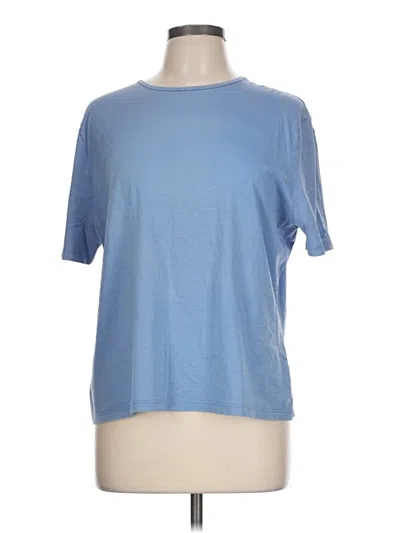 Pre-owned St John Short Sleeve T-shirt In Blue