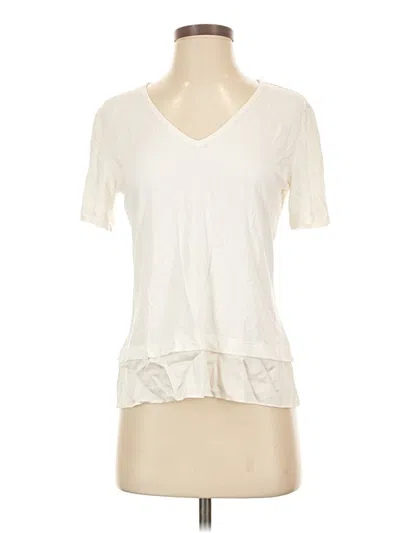 Pre-owned St John Short Sleeve T-shirt In Ivory