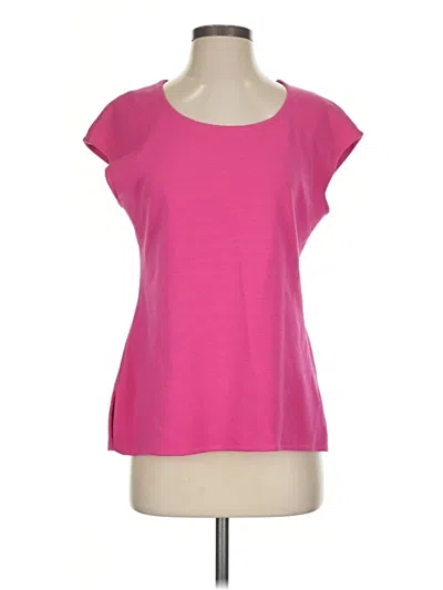 Pre-owned St John Short Sleeve T-shirt In Pink