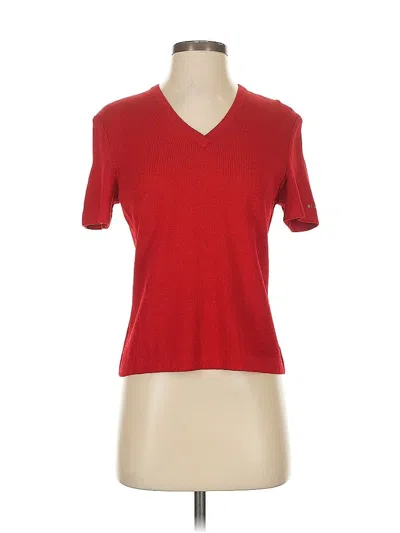 Pre-owned St John Short Sleeve T-shirt In Red