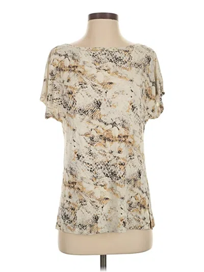 Pre-owned St John Short Sleeve T-shirt In Tan