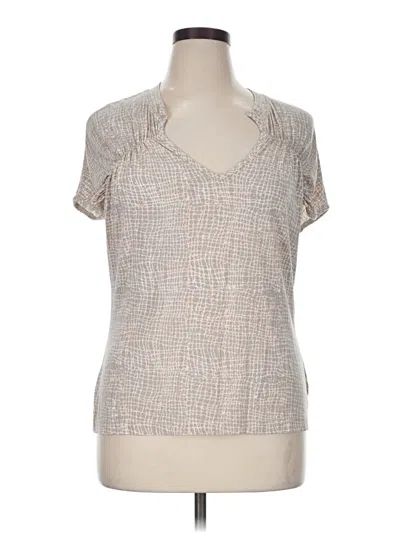 Pre-owned St John Short Sleeve T-shirt In Tan