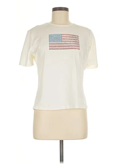 Pre-owned St John Short Sleeve T-shirt In White